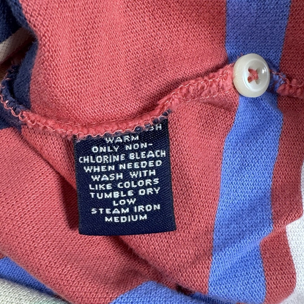 Vintage Daniel Cremieux Polo XL Coral Multicolor Stripe Shirt NWT Preppy Golf - Picture 5 of 7